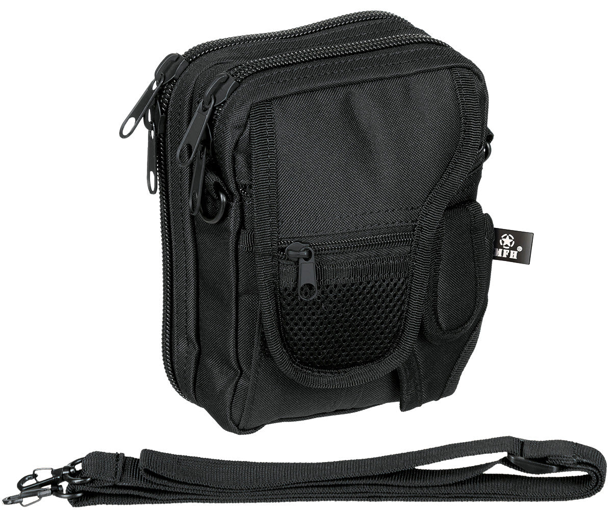 Geantă Tactică cu Holster Negru MFH - Holster Detașabil, Bretea Reglabilă