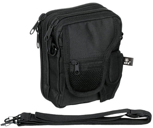 Geantă Tactică cu Holster Negru MFH - Holster Detașabil, Bretea Reglabilă