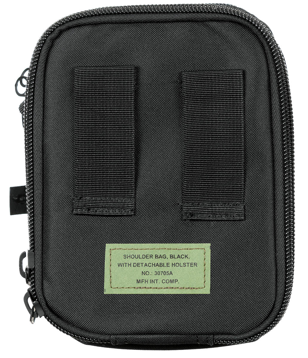 Geantă Tactică cu Holster Negru MFH - Holster Detașabil, Bretea Reglabilă