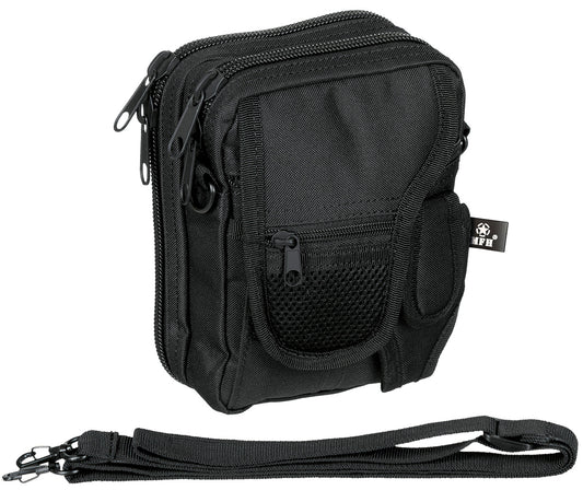 Geantă Tactică cu Holster Negru MFH - Holster Detașabil, Bretea Reglabilă