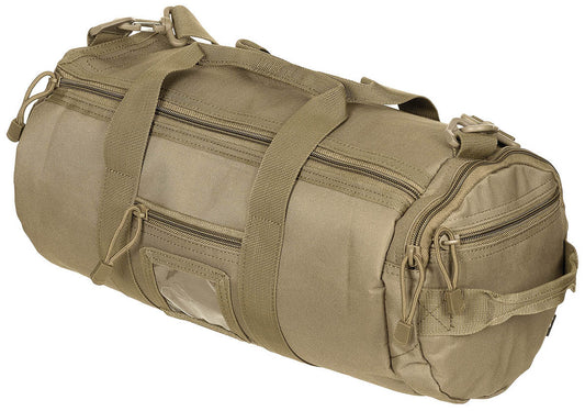 Geantă Tactică Rundă MOLLE Coyote Tan MFH - Bretea Detașabilă, Fermoar Dublu
