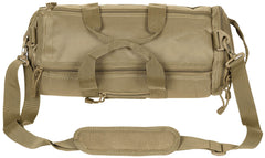 Geantă Tactică Rundă MOLLE Coyote Tan MFH - Bretea Detașabilă, Fermoar Dublu