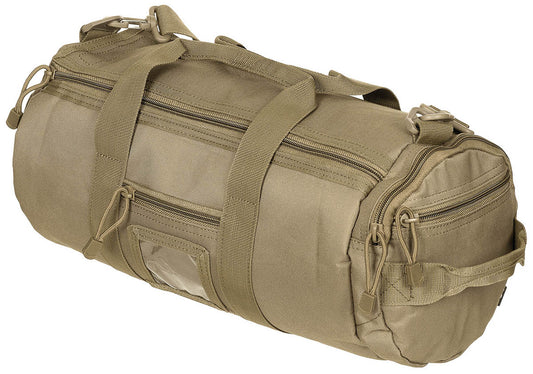 Geantă Tactică Rundă MOLLE Coyote Tan MFH - Bretea Detașabilă, Fermoar Dublu