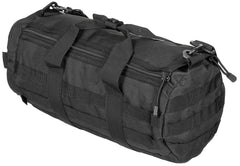 Geantă Transport Rotundă MOLLE Negru MFH - Bretea Detașabilă, Compartimente Ext.