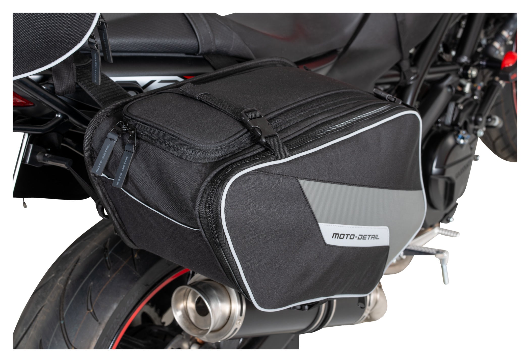 Genți Laterale moto-detail - Extensibile, Rezistente la Căldură