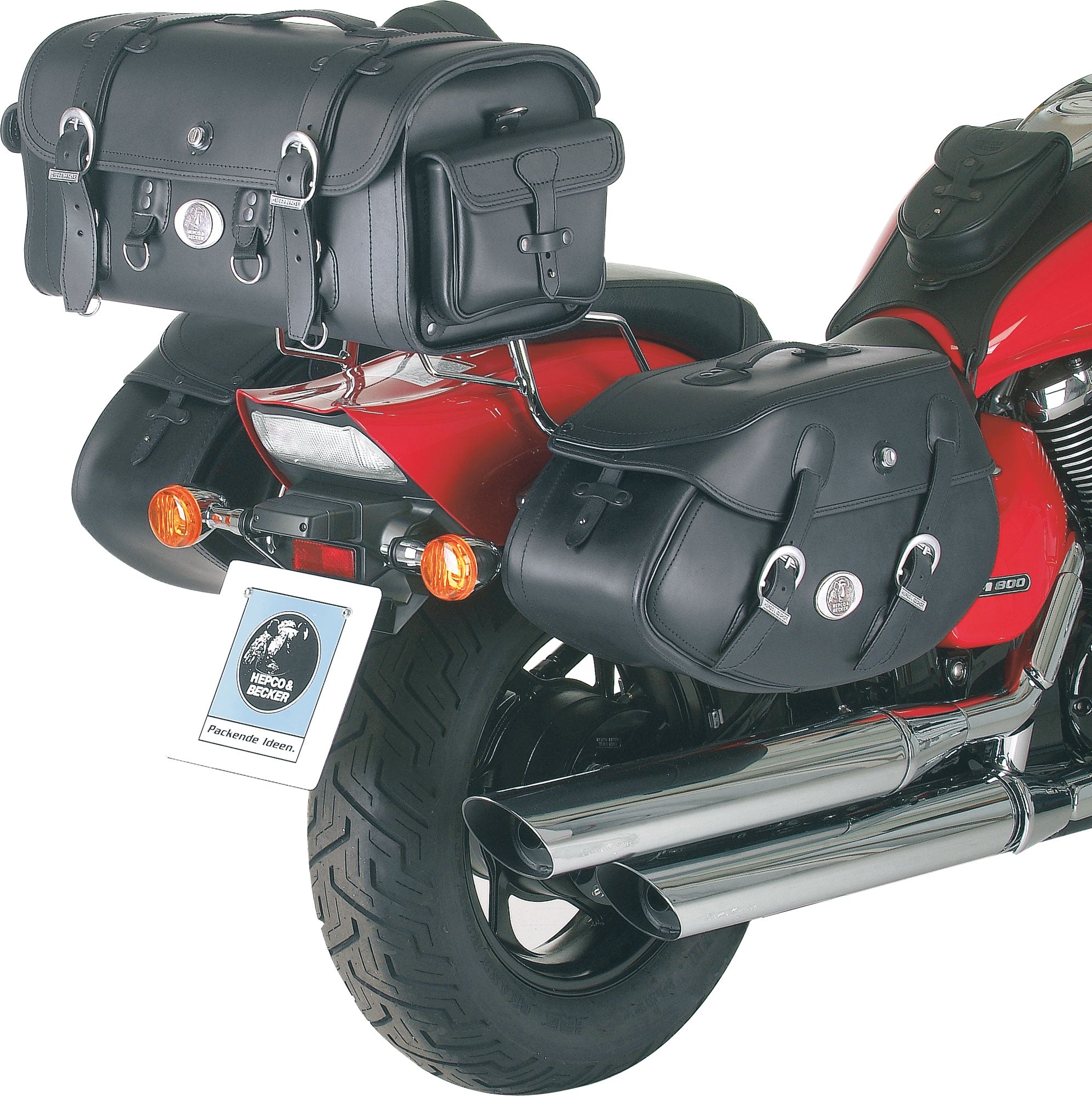 Genți Laterale Moto Piele Hepco & Becker Buffalo - Design Asimetric