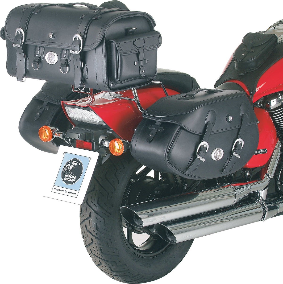 Genți Laterale Moto Piele Hepco & Becker Buffalo - Design Asimetric
