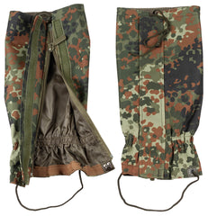 Ghetre impermeabile BW Camuflaj Flecktarn MFH - Fermoar & Arici, Poliester