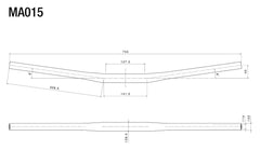 Ghidon Drag Bar Rizoma din Aluminiu - Negru, Certificat