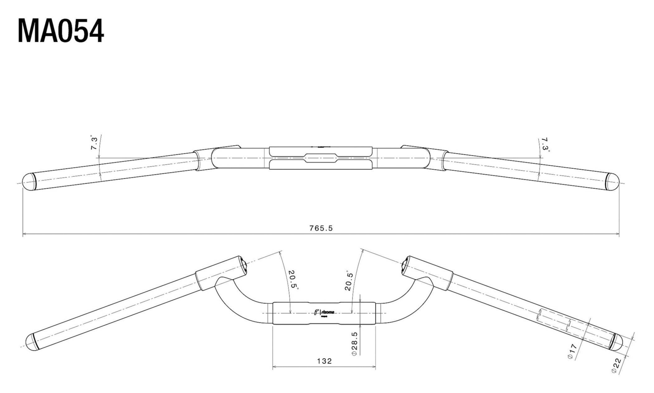 Ghidon Moto Race Retro Rizoma - Aluminiu Eloxat, Certificat