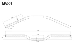 Ghidon Superbike 22mm Rizoma - Aluminiu Eloxat, Certificat