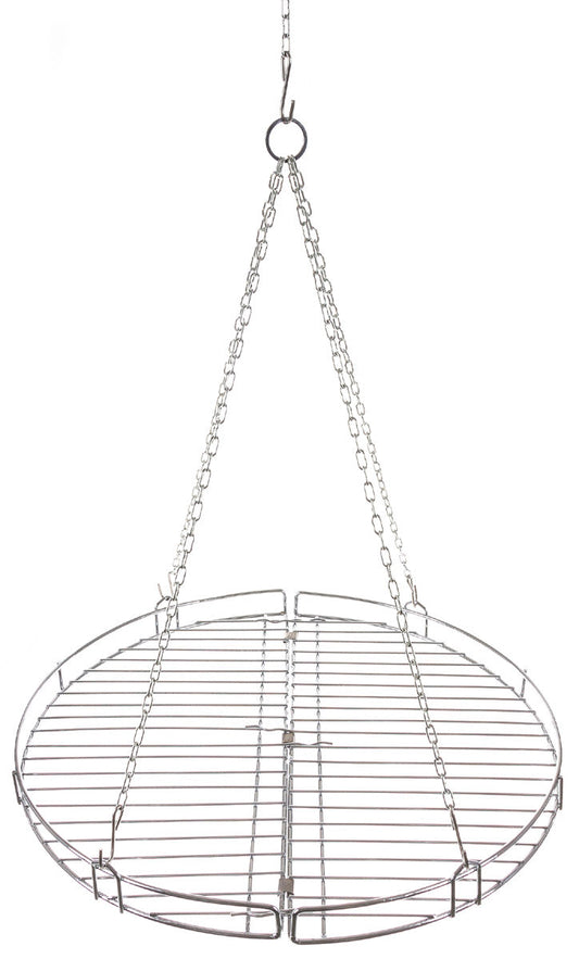 Grătar Pliabil Rotund FoxOutdoor - Diametru 49cm, Lanț Reglabil