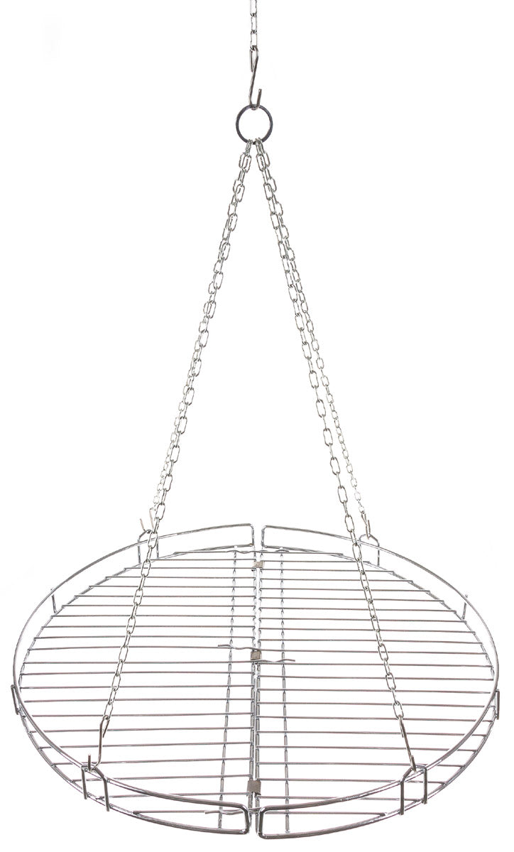 Grătar Pliabil Rotund FoxOutdoor - Diametru 49cm, Lanț Reglabil