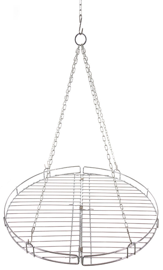 Grătar Pliabil Rotund FoxOutdoor - Diametru 49cm, Lanț Reglabil