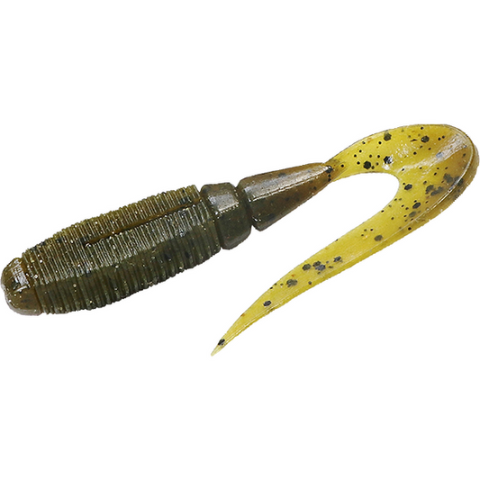 Grub Shad Rhythm Jackall 2.4" - Atracție Garantată, Green Pumpkin Pepper - 1