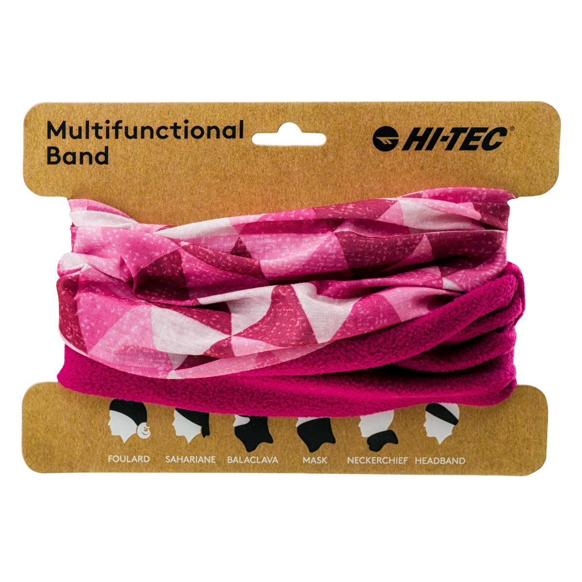 Guler Multifuncțional Rine Hi-Tec Roz – Microfleece, Poliester 100% - poza 3