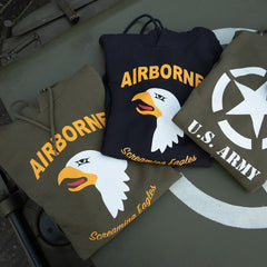 Hanorac 101st Airborne Eagle Dark Grey Design Clasic - Spirit de Luptă Iconic