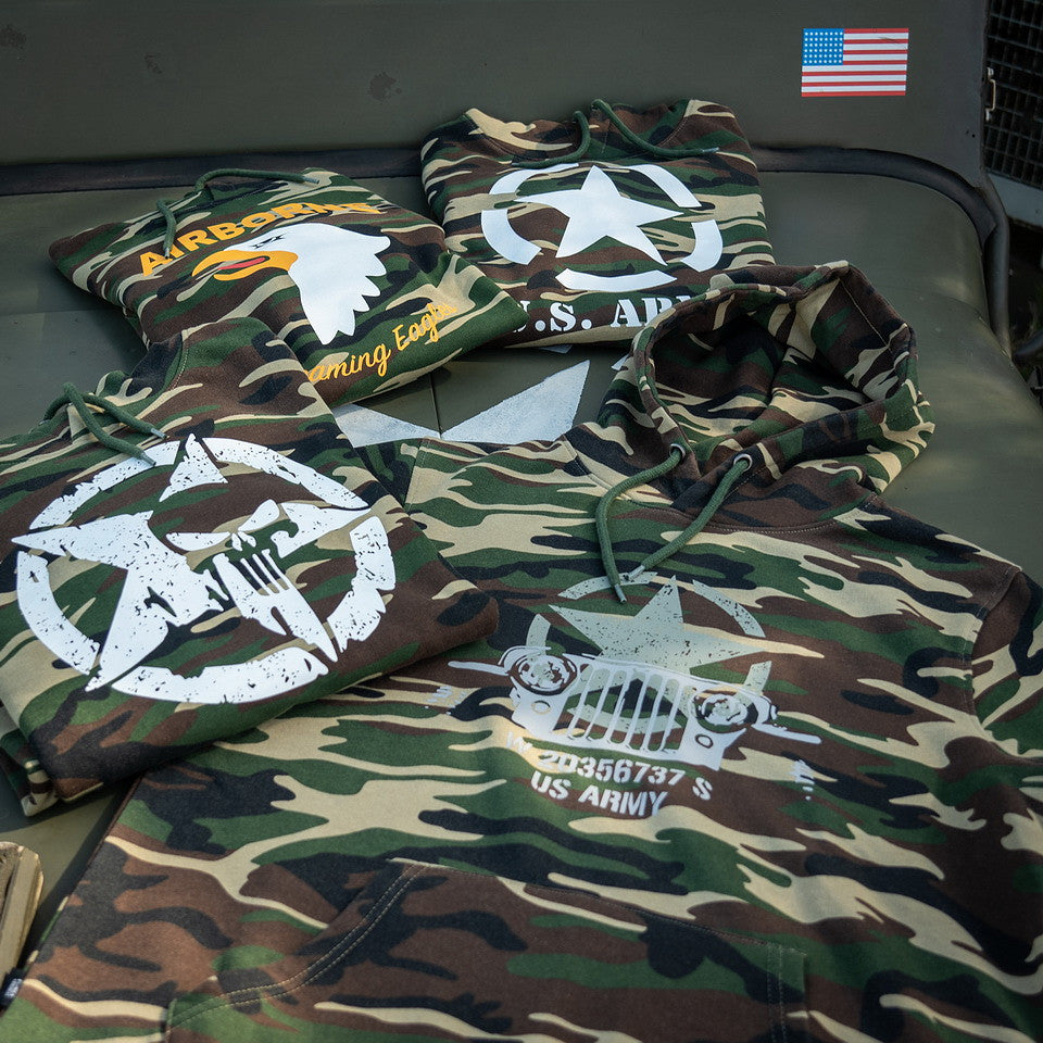 Hanorac Allied Star-Willy jeep camo Woodland - Confort Robust și Stil Tactic