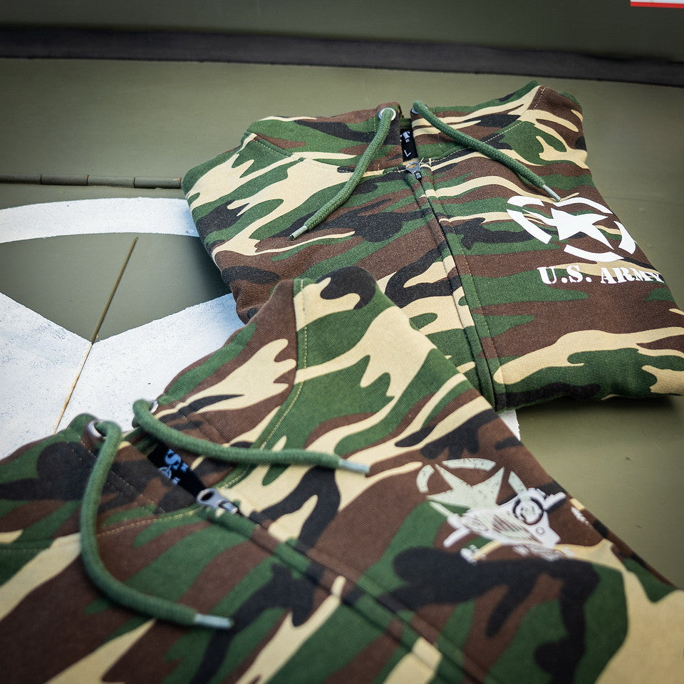 Hanorac cu Fermoar Allied Star U.S. Army Woodland - Confort Tactic Versatil