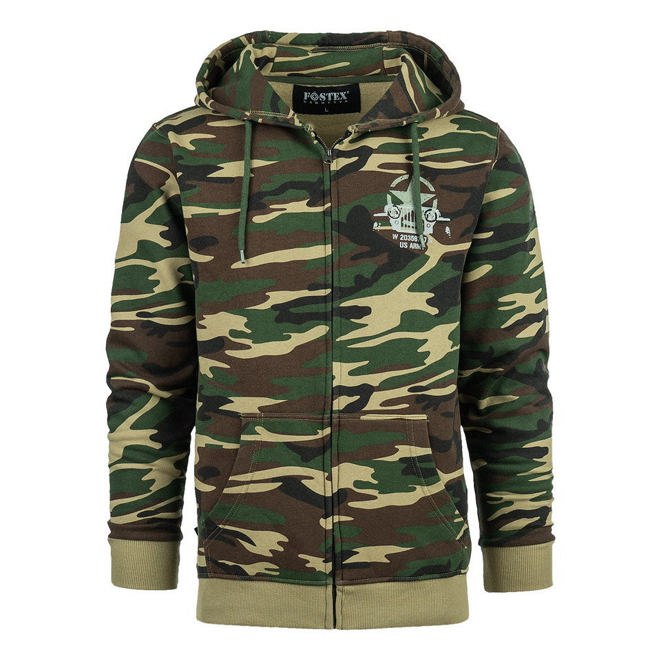 Hanorac cu Fermoar Allied Star-Willy Jeep Woodland - Confort Tactic Adaptabil