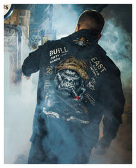 Hanorac cu glugă Build Your Beast Lethal Threat - Bumbac, Motiv Gorilla