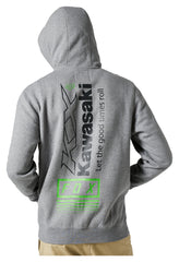 Hanorac cu Glugă Fox Kawasaki Kawi - Fleece Moale, Licențiat Oficial