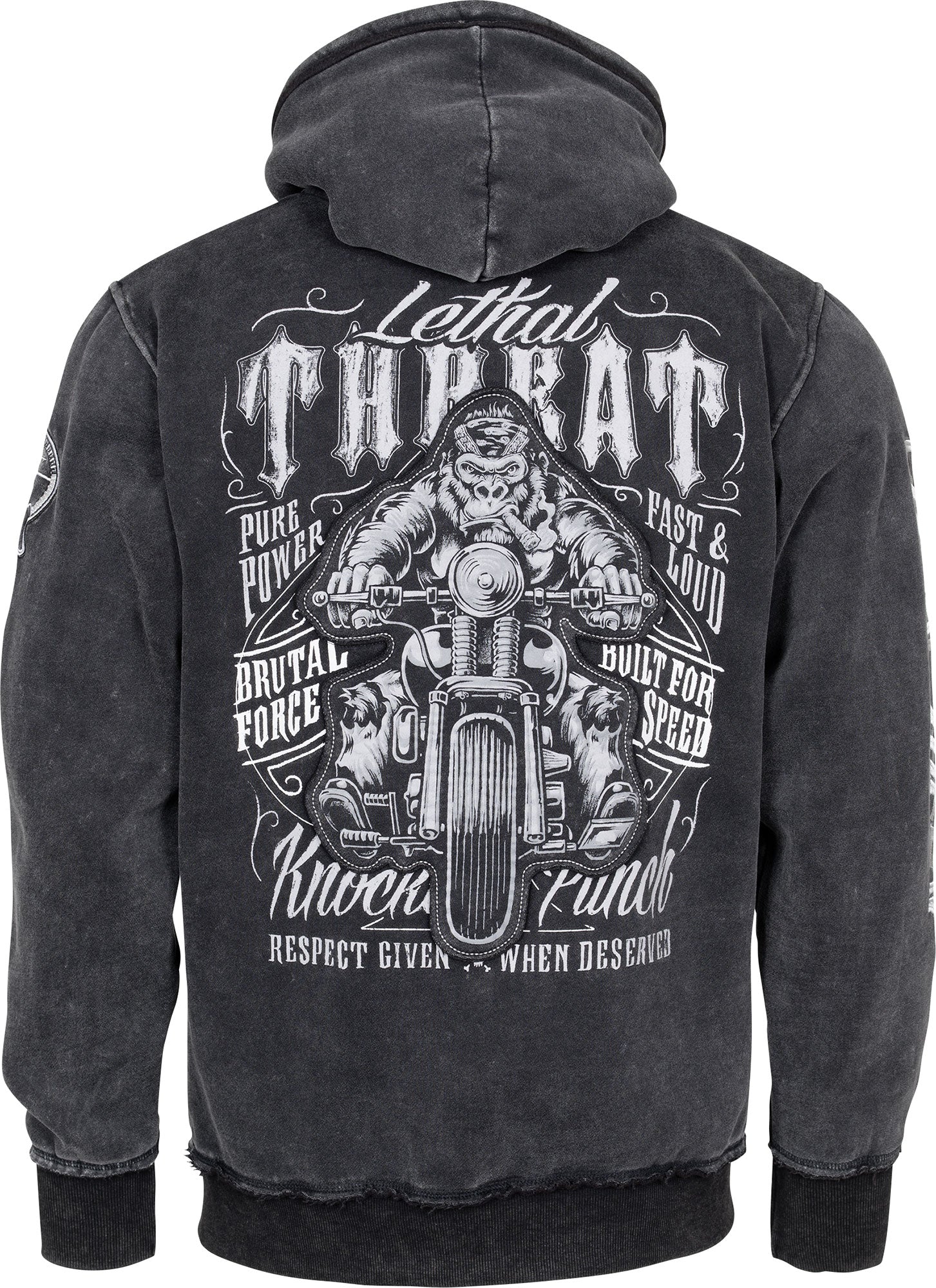 Hanorac cu Glugă Riding Gorilla Lethal Threat - Vintage & Destroyed