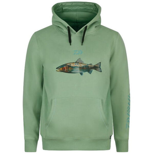 Hanorac D-Vec Hoodie Trout Daiwa - Confort Pescuit, Stil Pistachio - 1
