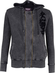 Hanorac Damă Crossbones Lethal Angel - Stil Rebel, Dublu Fermoar