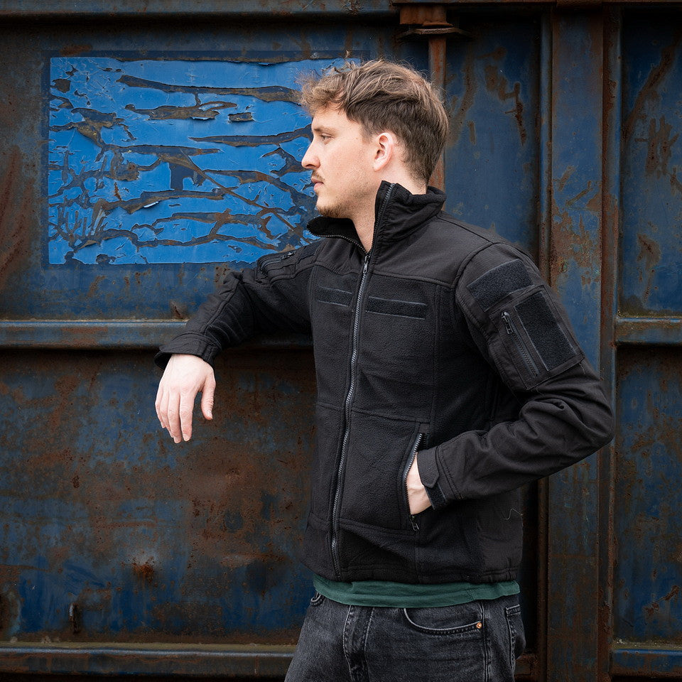 Hanorac Fleece Combat Fleece Vest Negru - Adaptabilitate Tactică Superioră