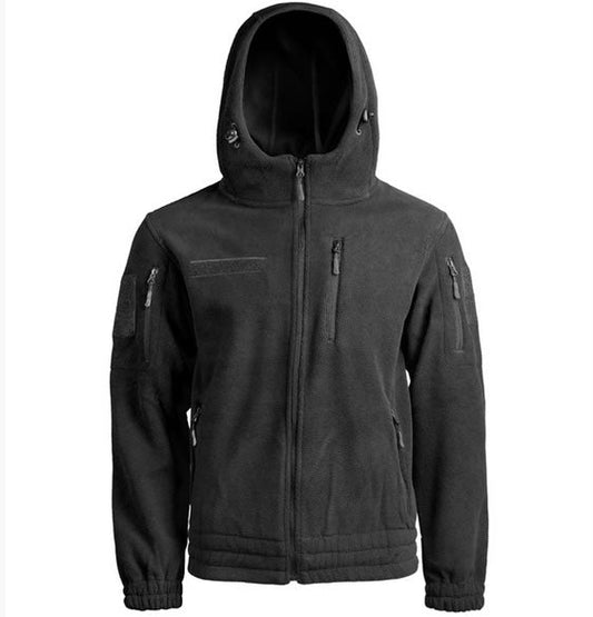 Hanorac Fleece Mil-Tec Gen.II – 380 g/m², cu Glugă, Negru