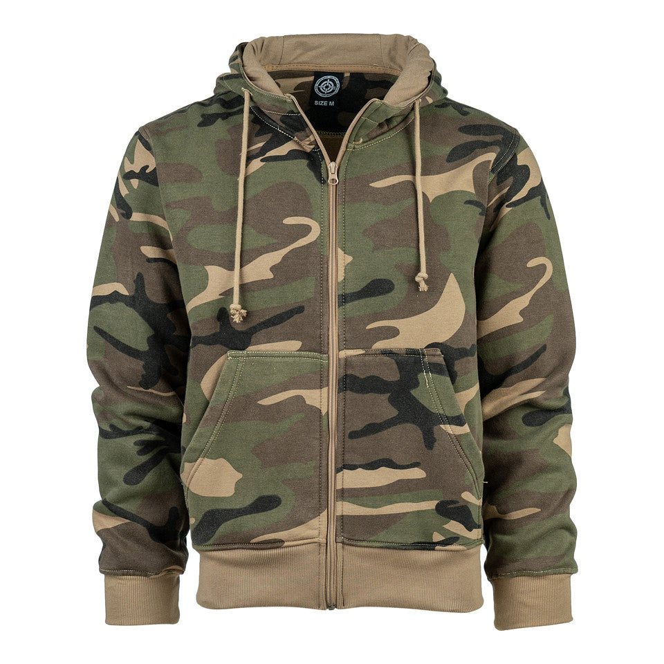 Hanorac Hoodie cu Fermoar Woodland Grad B - Performanță Tactică Accesibilă