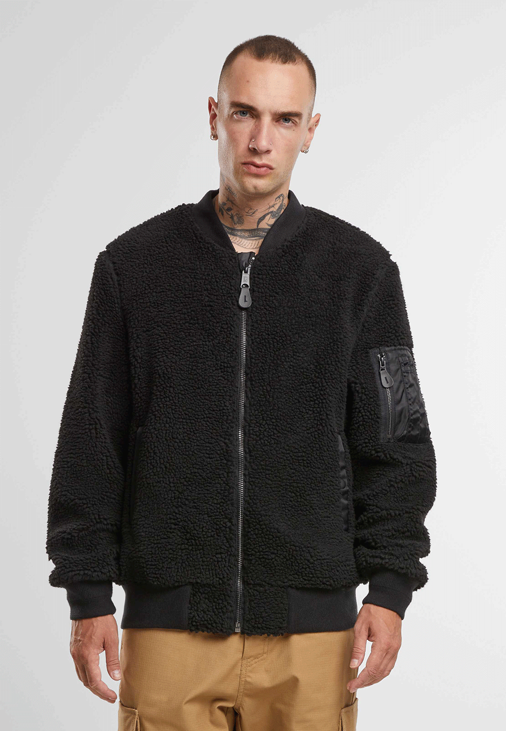 Hanorac MA1 Sherpa Negru Brandit - Caldura si Rezistenta