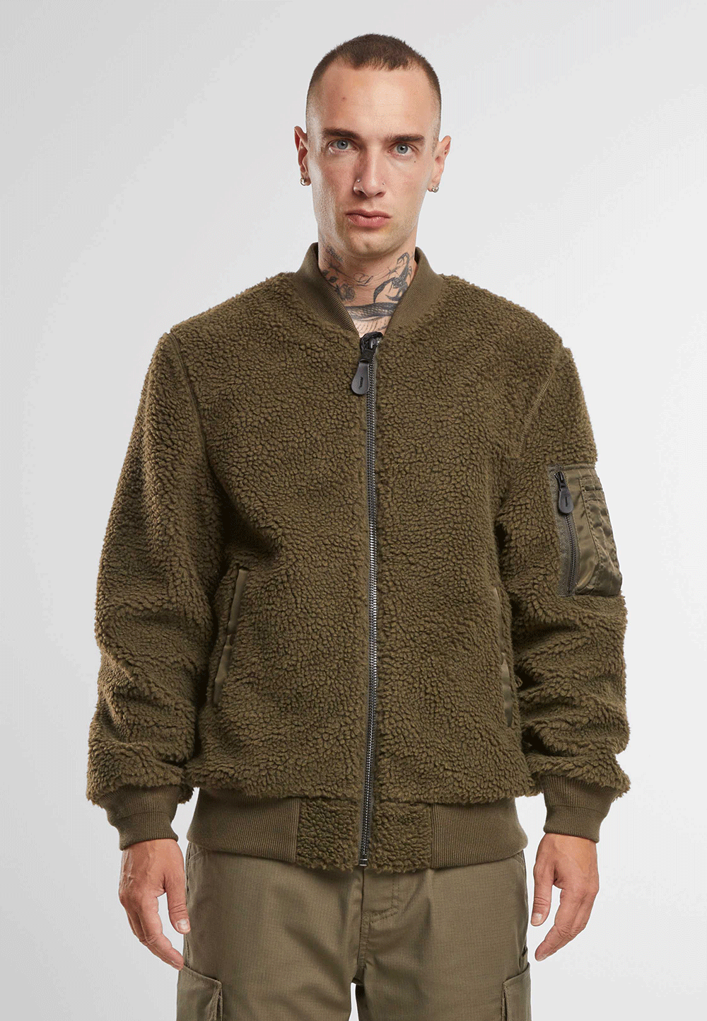 Hanorac MA1 Sherpa Olive Brandit - Caldura si Stil Urban