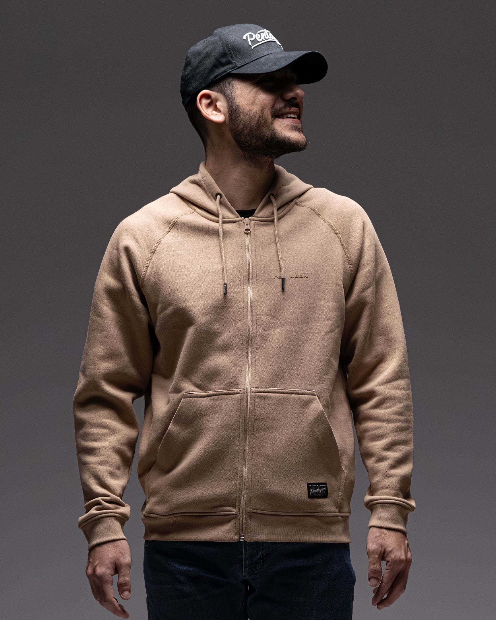 Hanorac Phaeton Hood Zip Sweater | -Zip Tan Brown Pentagon Tactical - Discreție și Versatilitate Urbană