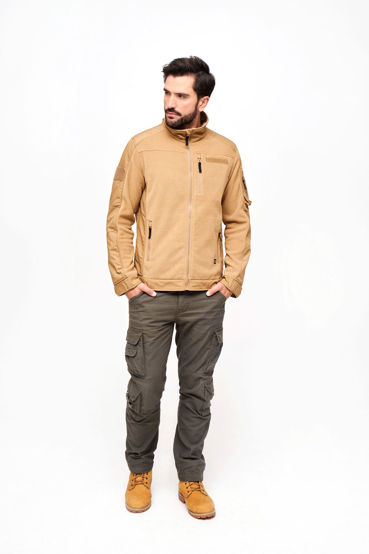 Hanorac Polar Ripstop Camel Brandit - Caldura si Mobilitate