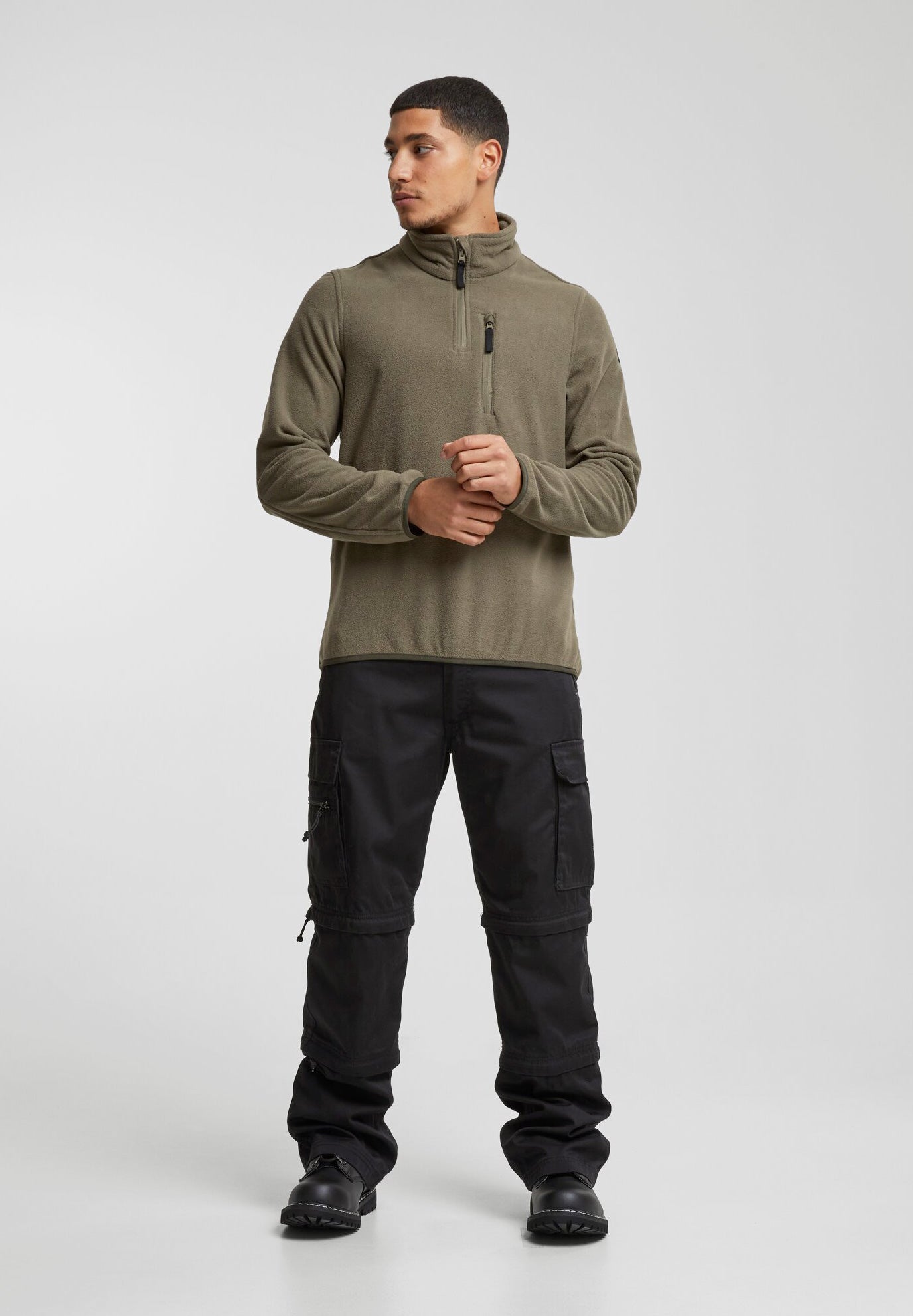 Hanorac Polar Troyer Olive Brandit - Caldura si Mobilitate