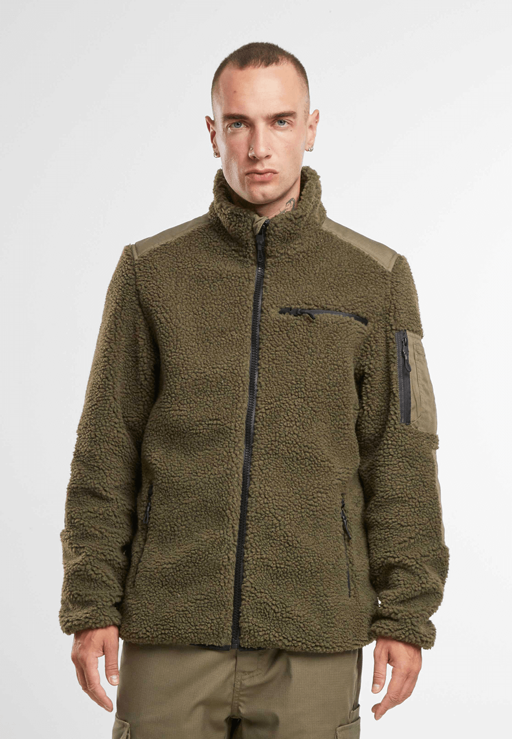 Hanorac Ramble Teddyfleece Olive Brandit - Caldura si Confort