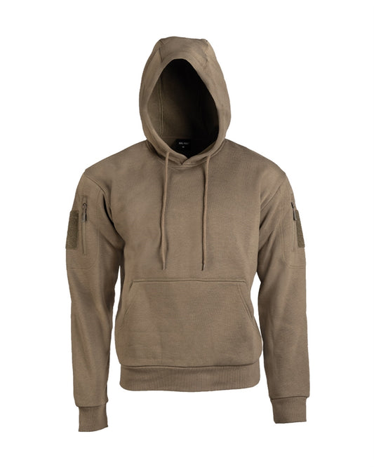 Hanorac Tactic Mil-Tec cu Glugă – 60% Bumbac, Buzunare pe Mâneci, Ranger Green