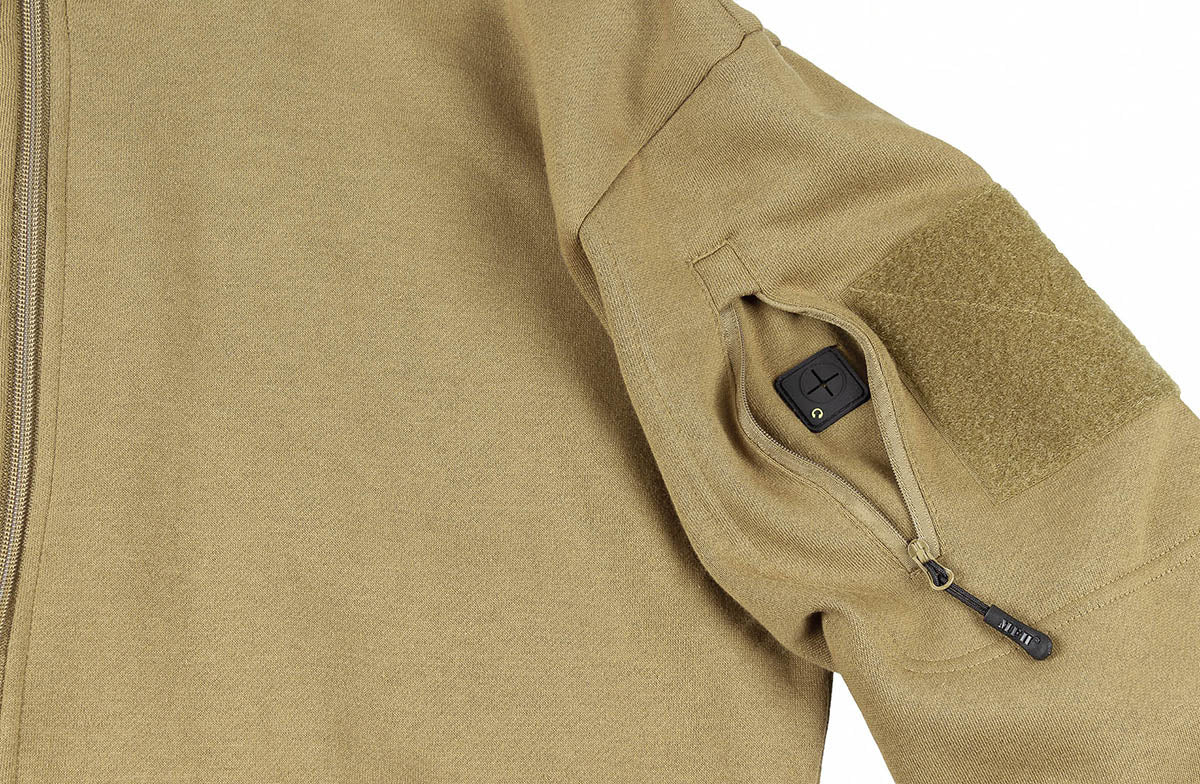 Hanorac Tactical Coyote Tan MFH - Fermoar frontal, Buzunare braț
