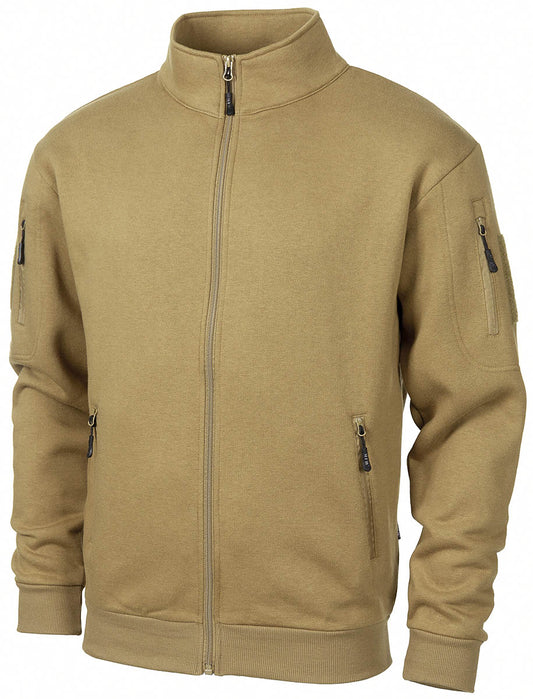 Hanorac Tactical Coyote Tan MFH - Fermoar frontal, Buzunare braț
