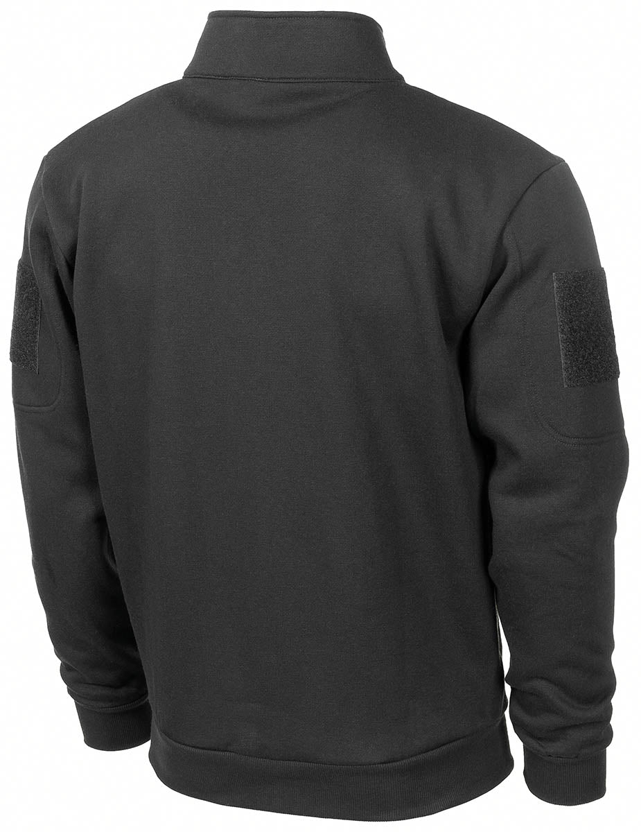 Hanorac Tactical Negru MFH - Fermoar Frontal, Buzunare Braț
