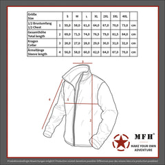 Hanorac Tactical Negru MFH - Fermoar Frontal, Buzunare Braț