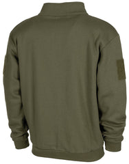 Hanorac Tactical Oliv MFH - Fermoar frontal, Buzunare braț