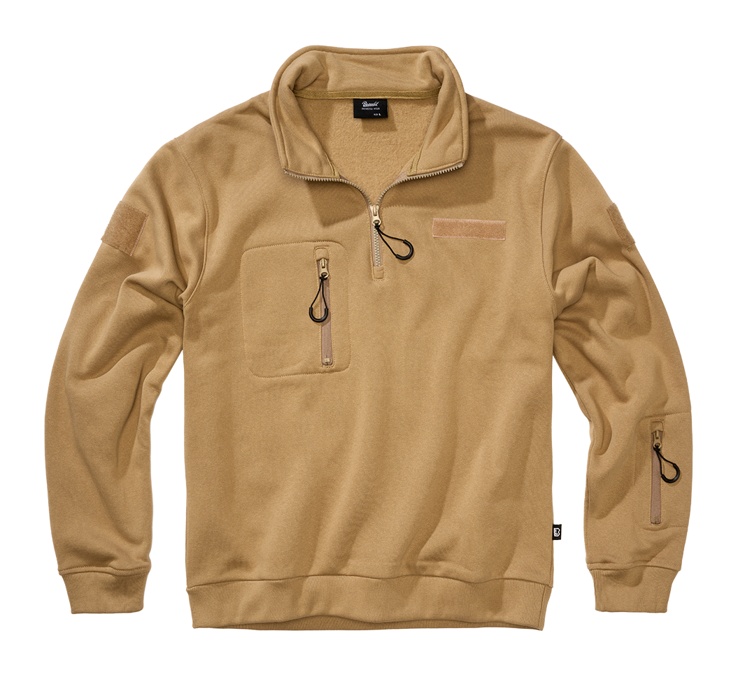 Hanorac Tactical Sweat Troyer Camel Brandit - Caldura si Rezistenta