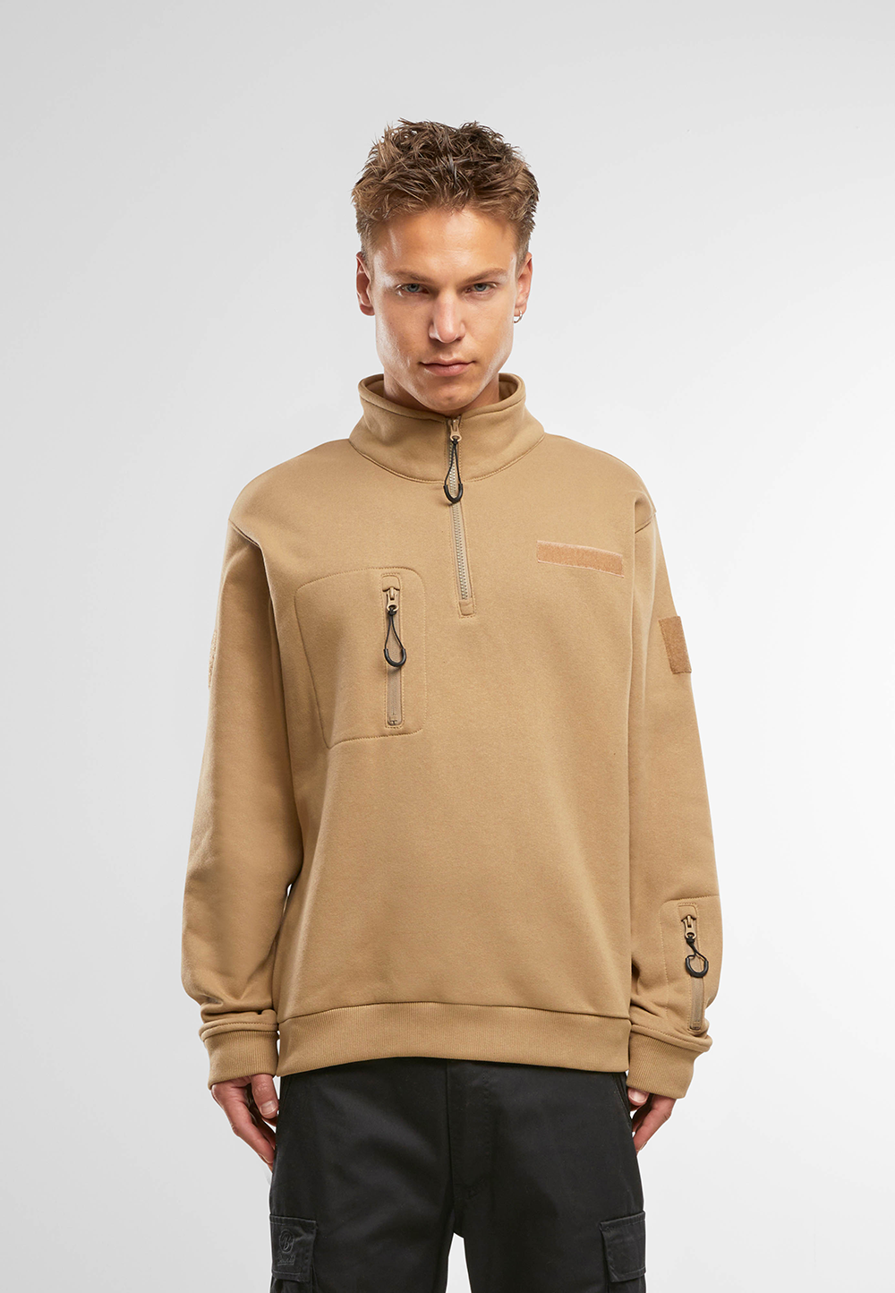 Hanorac Tactical Sweat Troyer Camel Brandit - Caldura si Rezistenta
