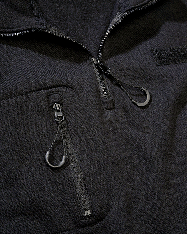Hanorac Tactical Sweat Troyer Negru Brandit - Caldura si Mobilitate Optima