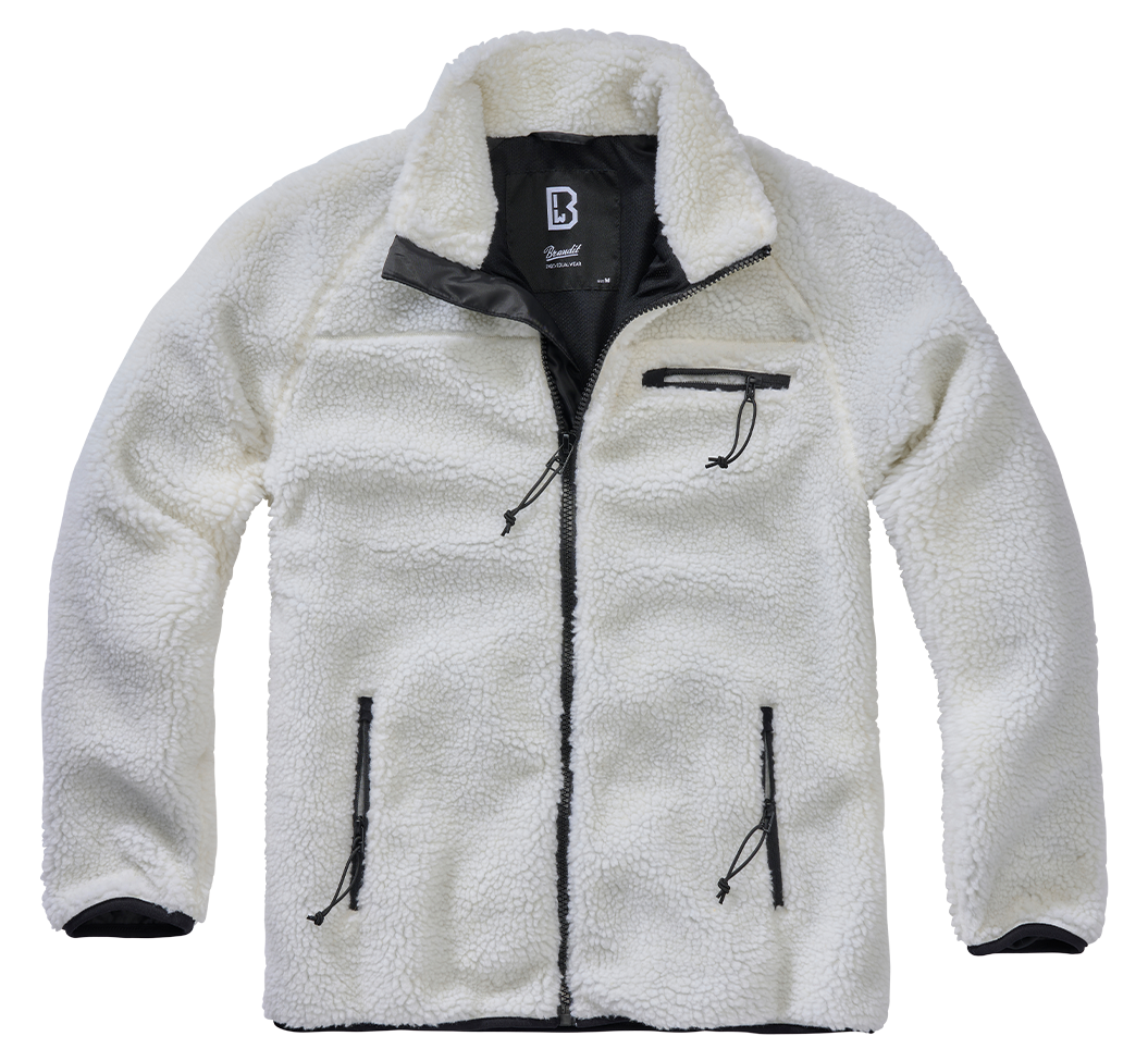 Hanorac Teddyfleece Alb Brandit - Caldura Premium