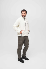 Hanorac Teddyfleece Alb Brandit - Caldura Premium