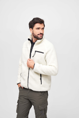 Hanorac Teddyfleece Alb Brandit - Caldura Premium